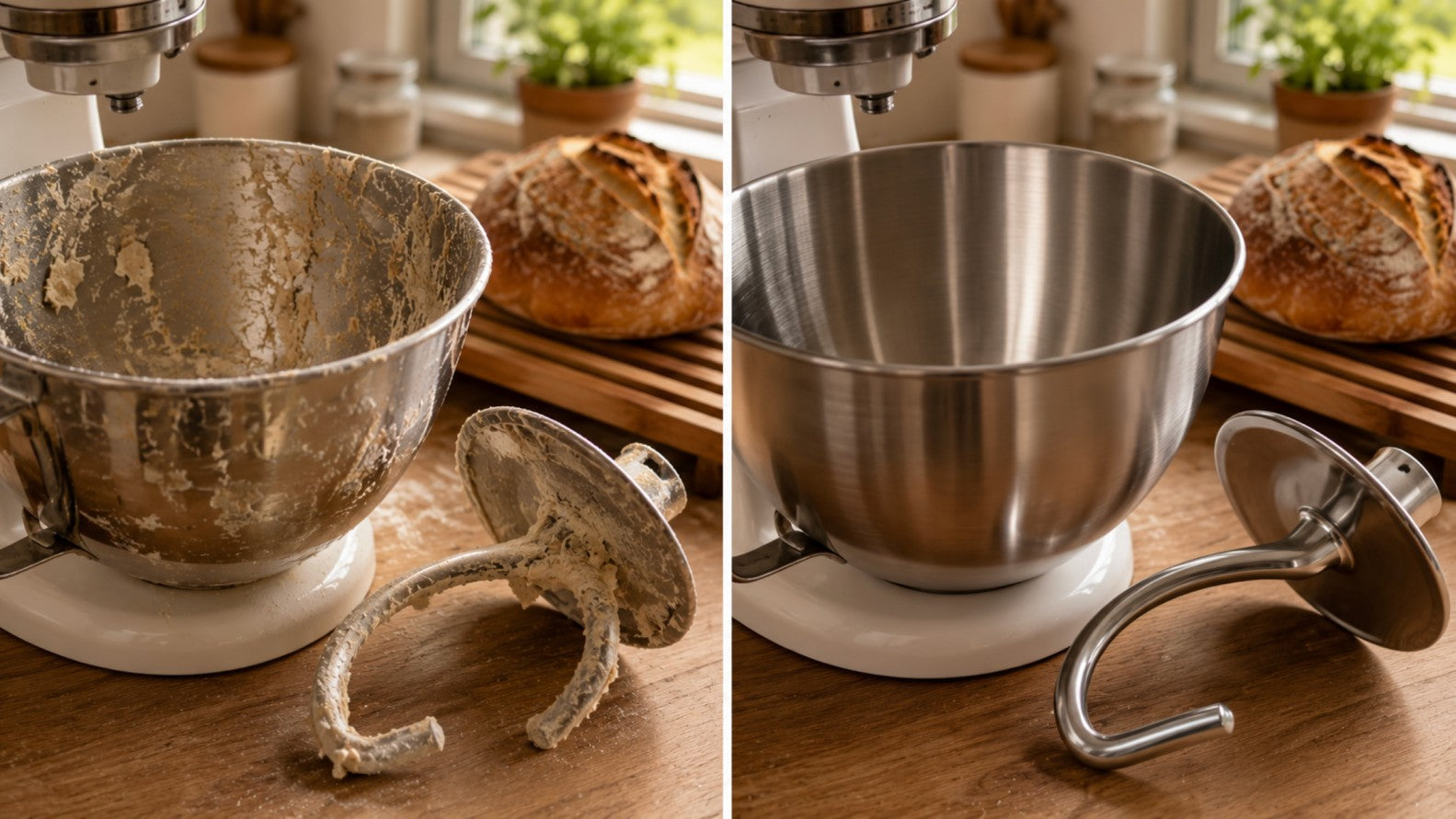 How to Clean a Dough Hook and Stand Mixer Bowl After Baking